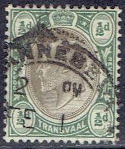 Transvaal, Scott #268; 1/2p King Edward VII, Wmk 3, Used