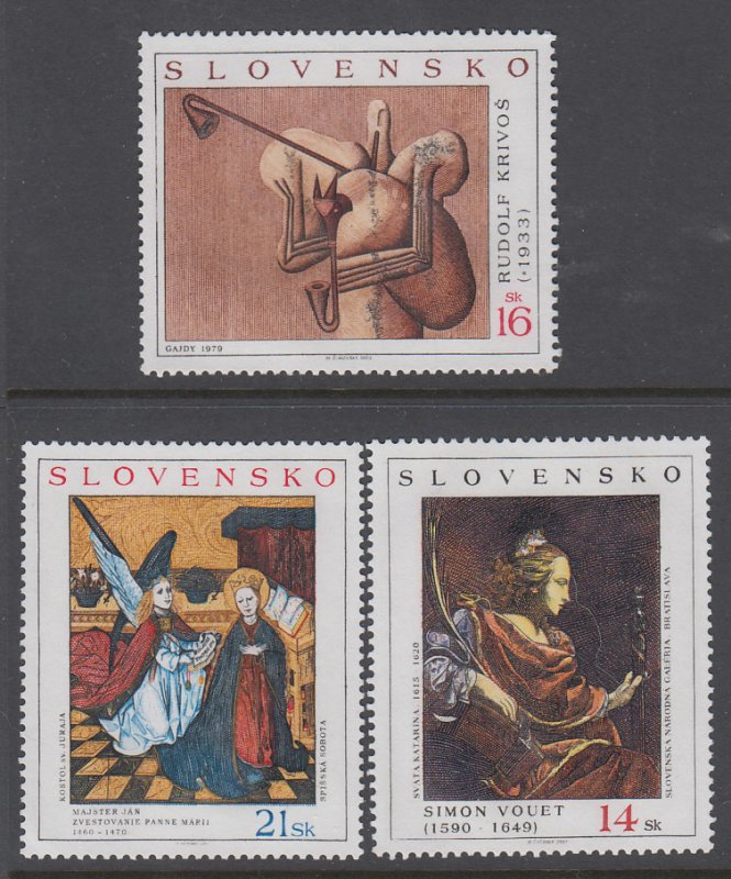 Slovakia 443-445 Paintings MNH VF