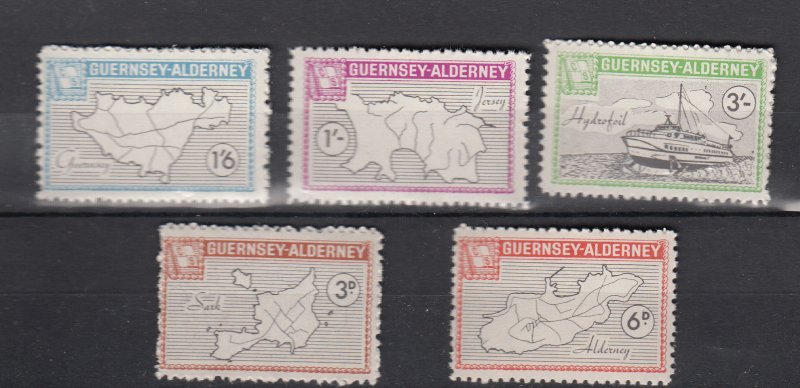 Alderney 1965 Maps Unmounted mint