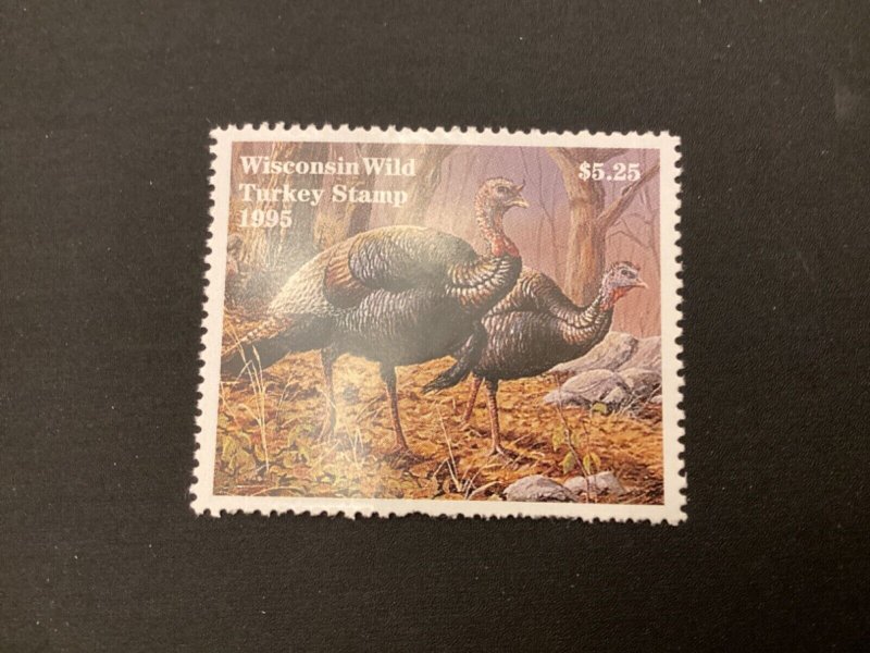 ICOLLECTZONE US Wisconsin 1995 Turkey Stamp VF NH