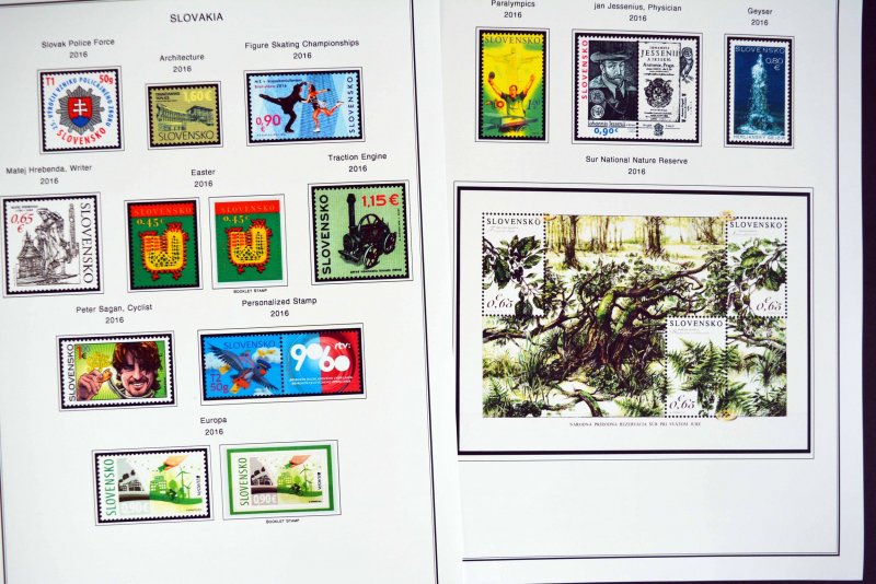 COLOR PRINTED SLOVAKIA 1939-2010 + 2011-2020 STAMP ALBUM PAGES (136 ill. pages)