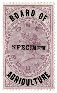 (I.B) QV Revenue : Board of Agriculture £1 (specimen) 