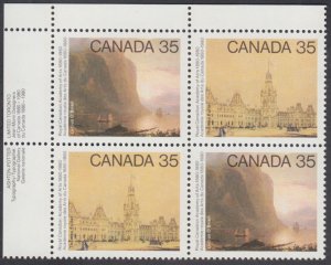Canada - #852a Academy Of Arts Plate Block - MNH