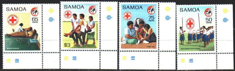 Samoa. 1989. 681-84. Red cross, scouts, medicine. MNH.