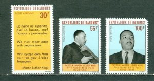 DAHOMEY 1968 AIR-LUTHER KING #C71-73 SET MNH...$3.10