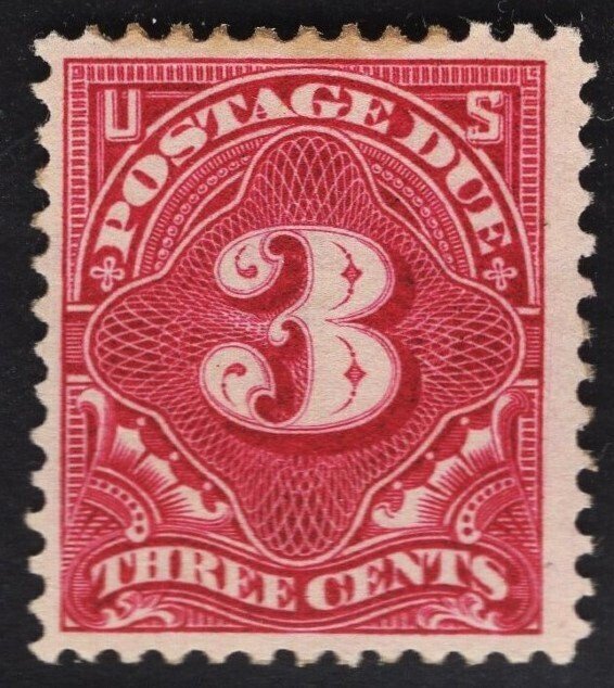 US# J33 3c Deep Claret Postage Due MINT NH SCV $575