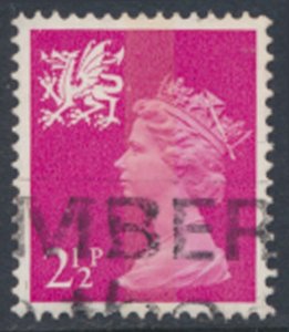 GB Wales   SC# WMMH 1  SG W13  Used 1 center band   see details & scans