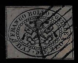 ITALY - PAPAL STATES #1 USED --. RARE GENUINE