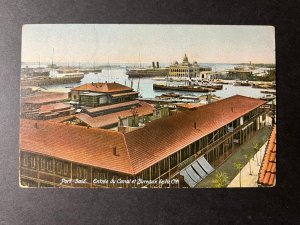 1911 Egypt Postcard Cover Alexandria to Libau Latvia Russia Port Said PPC
