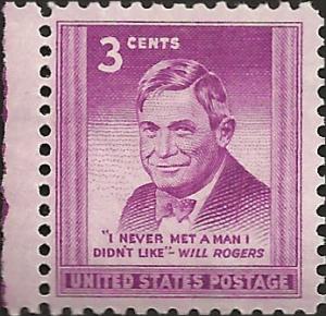 # 975 MINT NEVER HINGED WILL ROGERS