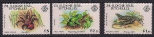 Seychelles 1981 QE2 Wildlife 1st Series Umm SG 32 - 34 ( M145 )