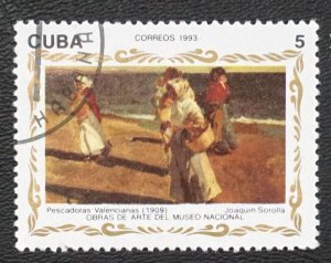 CUBA Sc# 3500  NATIONAL MUSEUM PAINTINGS art artwork   5c 1993 used cto