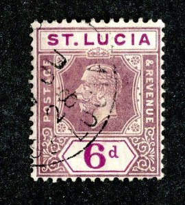 1921 St Lucia Sc.# 86 used cv $5.25 ( 9656 BCXX )