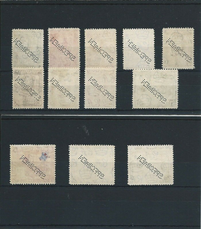 SOMALILAND 1942 SET OF TWELVE PERF SPECIMEN MM SG 105s/16s CAT £300