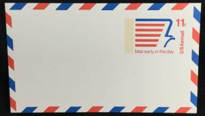 US #UXC14 Unused Air Mail Postal Card Mail Early in the Day SCV $1.10