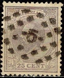 Netherlands; 1872: Sc. # 30: Used Single Stamp