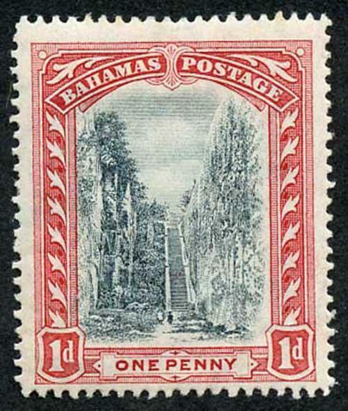 Bahamas SG72 KEVII 1906 1d Staircase Wmk Mult Crown CA M/M