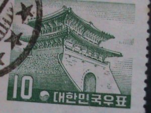 ​KOREA-1957-SC#252-65 YEARS OLD STAMP- SOUTH GATE SEOUL USED VERY FINE