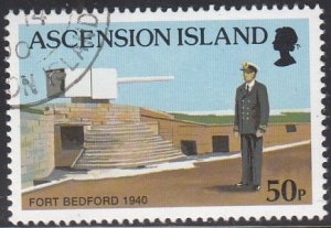 Ascension 2000 used Sc #763 50p Fort Bedford 1940