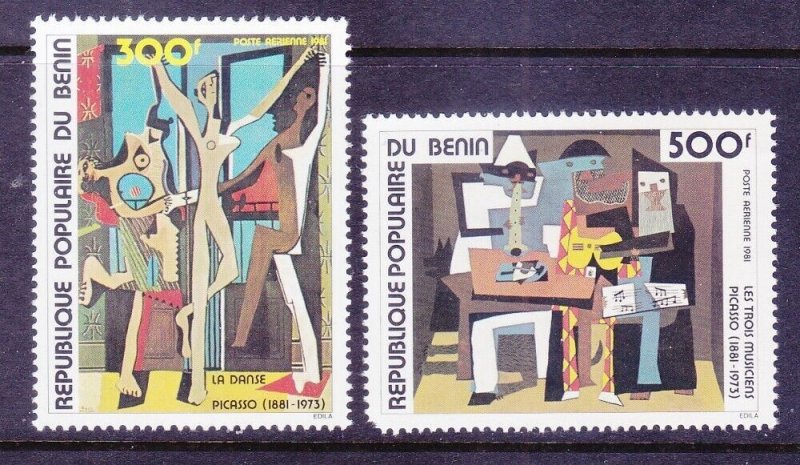 Benin C294-95 MNH 1981 Three Musicians by Pablo Picasso Set of 2 Very Fine