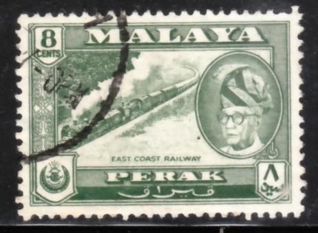 Malaya Perak 1957 Sc 131 8c Used