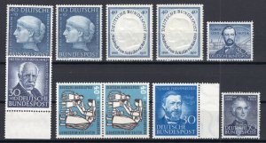 West Germany: Nice Lot Early MNH Stamps