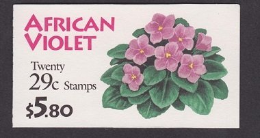 BK177 African Violet Booklet - 2486a plate #K1111
