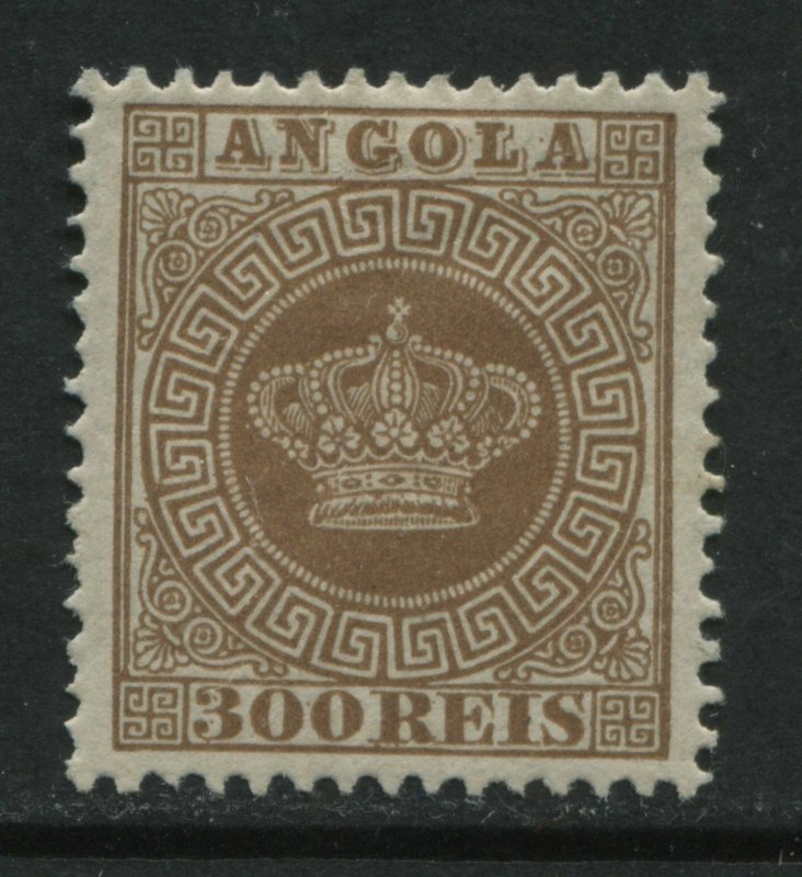 Angola 1877 300 reis perf 12 1/2 mint o.g. hinged