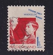 Netherlands   #B50   used  1931  child welfare 1 1/2c