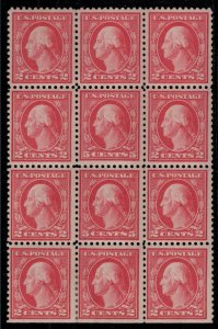 MALACK 505 VF TO F/VF OG NH/LH, Block of 12, DOUBLE ..MORE.. g9225