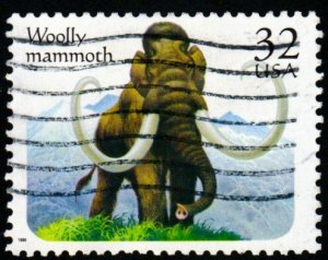 SC# 3078 - (32) - Prehistoric Animals  Wooly Mammoth - USED Single