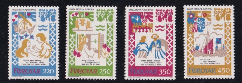 Faroe Islands #86-89  MNH  1982  medieval ballad of chivalry