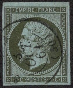 FRA SC #12 U 1860 Emp Napoleon III 4 margins CV $62.50
