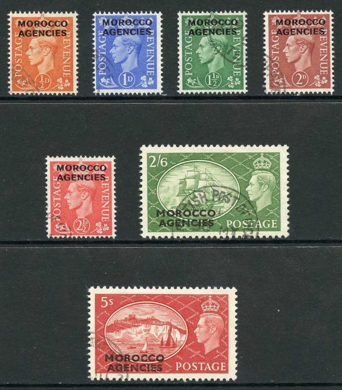 Morocco Agencies SG94/100 KGVI 1951 Set of 7 Fine Used