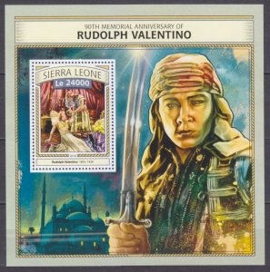 2016 Sierra Leone 7772/B1086 Actor - Rudolph Valentino 11,00 €