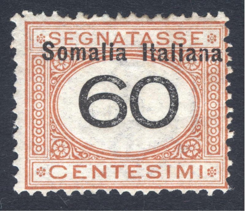 Somalia 1926 60c Buff & Black Post Due Scott J37 SG D82 LMM/MLH Cat $35