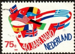 Netherlands 743 - Used - 75c NATO, 40th Anniversary (1989)