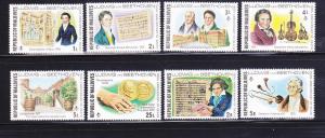 Maldive Islands 669-676 Set MNH Music, Ludwig van Beethoven