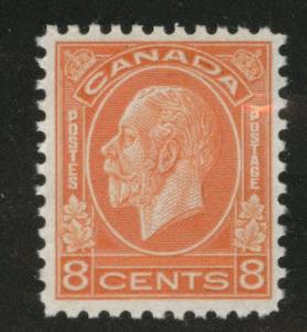 CANADA Scott 200 MH* KGV 8c Orange Red 1932 CV$45