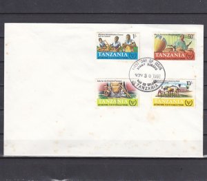 Tanzania, Scott cat. 185-188. Year of Disabled issue. First day cover ^