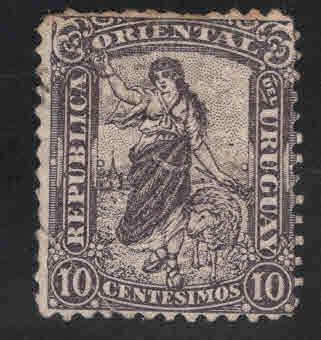 Uruguay Scott 164 Used corner crease