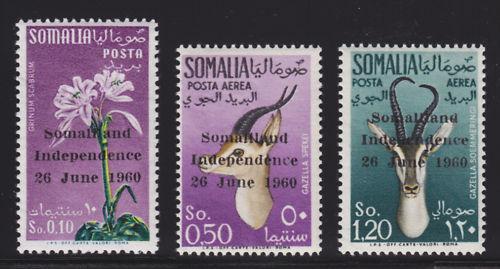 Somalia Sc 242/C69 MNH. 1960 Somaliland ovpts cplt.