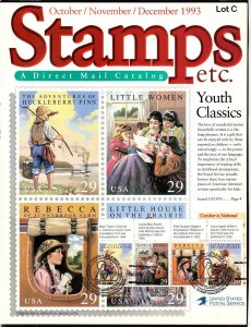 1993 Youth Classic Books Sc 2785-8 2788a FDC on USPS Stamps booklet 20 pages (C