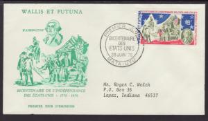 Wallis and Futuna 187 US Bicentennial Typed FDC