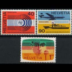 SWITZERL. 1976 - Scott# 10o11-3 ITU Activities Set of 3 NH