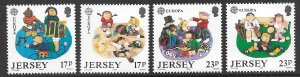 JERSEY 1989 Children's Games EUROPA Set Sc 511-514 MNH