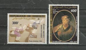 Djibouti Scott catalogue #C147-C148 Unused Hinged