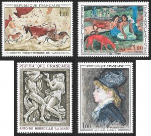 France Scott # 1204-1207 Full Set of 4 Mint MNH. All Additional Items Ship Free.