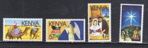 KENYA #389-392 1986 CHRISTMAS MINT VF NH O.G