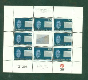 GREENLAND 511a MNH SHEET/8 CV $19.50 BIN $11.00